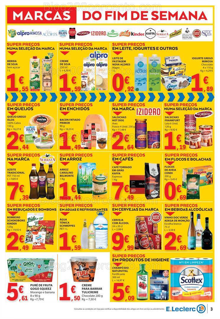 Antevisão Folheto E-LECLERC Promoções Fim de Semana - 5 a 7 janeiro