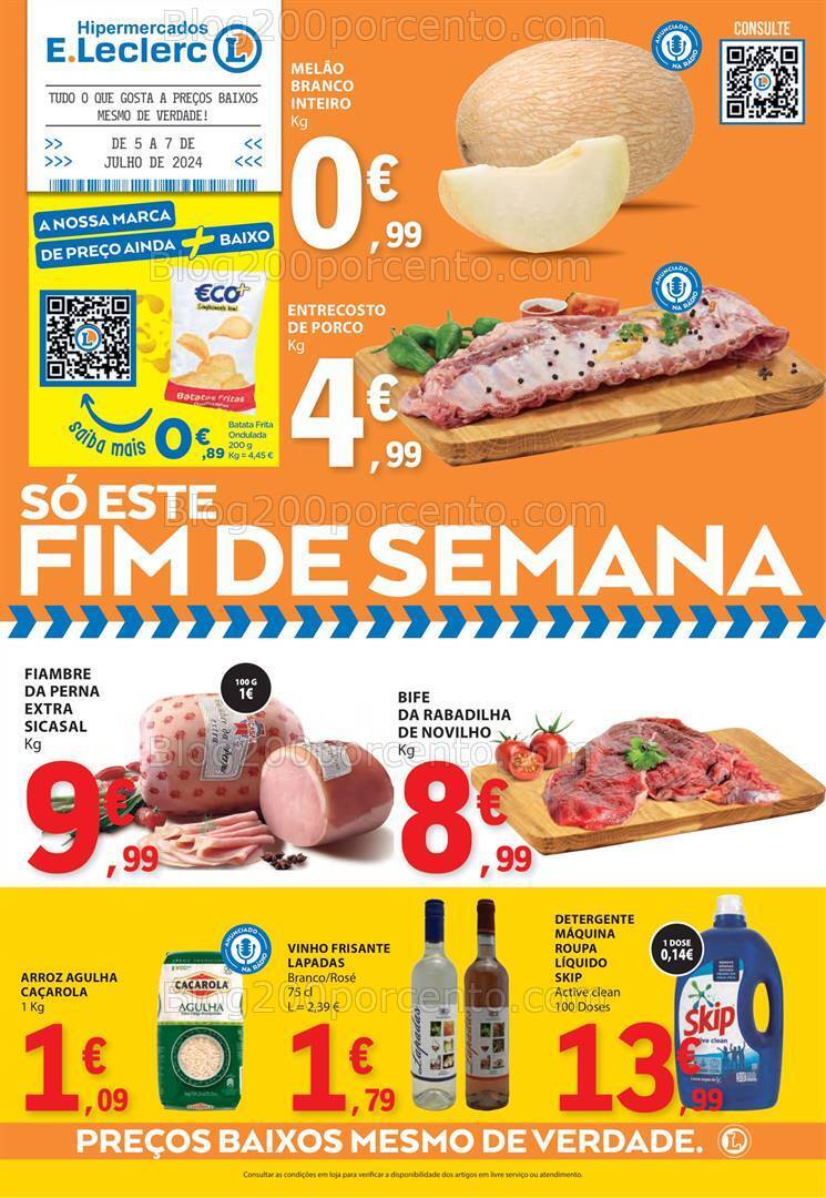 Antevisão Folheto E-LECLERC Promoções Fim de Semana - 5 a 7 junho