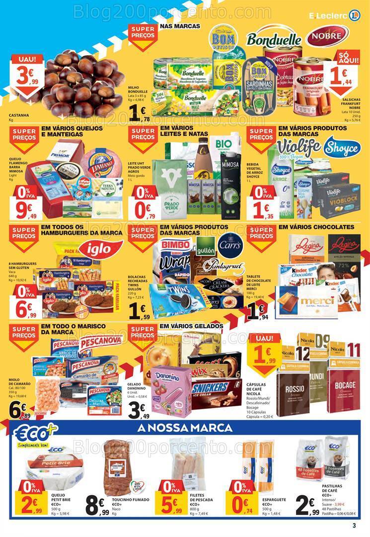 Antevisão Folheto E-LECLERC Promoções Fim de Semana - 27 a 29 outubro