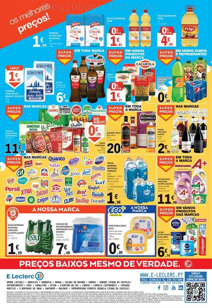 Antevisão Folheto E-LECLERC Promoções Fim de Semana - 27 a 29 outubro