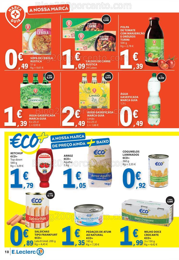 Antevisão Folheto E-LECLERC Marca Própria Promoções de 10 a 22 setembro