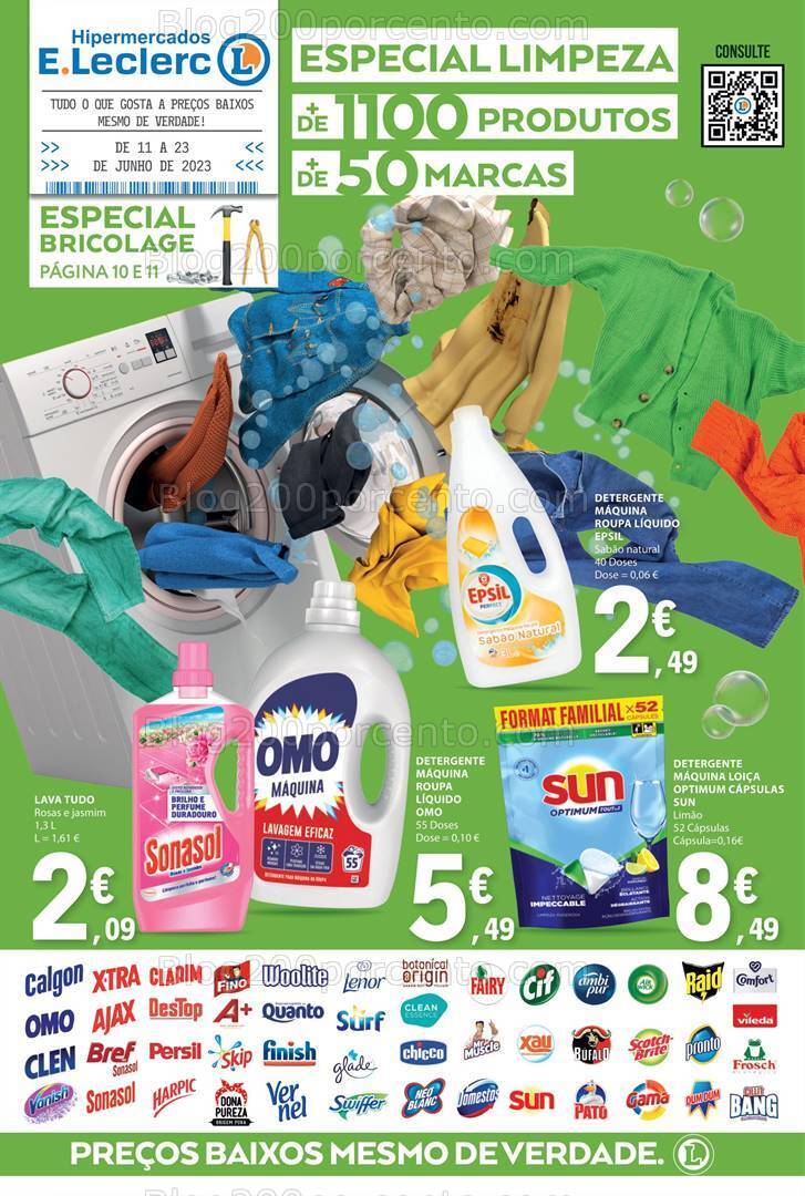 Antevisão Folheto E-LECLERC Especial Limpeza e Bricolage Promoções de 11 a 23 junho