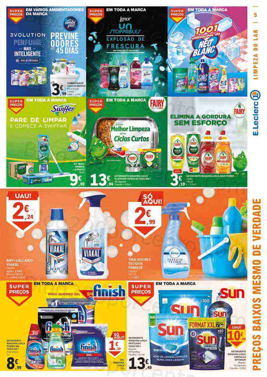 Antevisão Folheto E-LECLERC Limpeza do Lar Promoções de 14 a 26 março