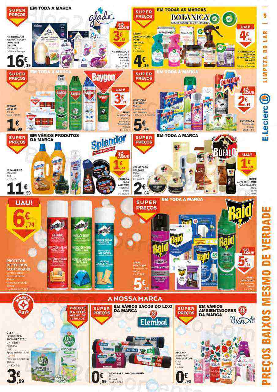 Antevisão Folheto E-LECLERC Limpeza do Lar Promoções de 14 a 26 março