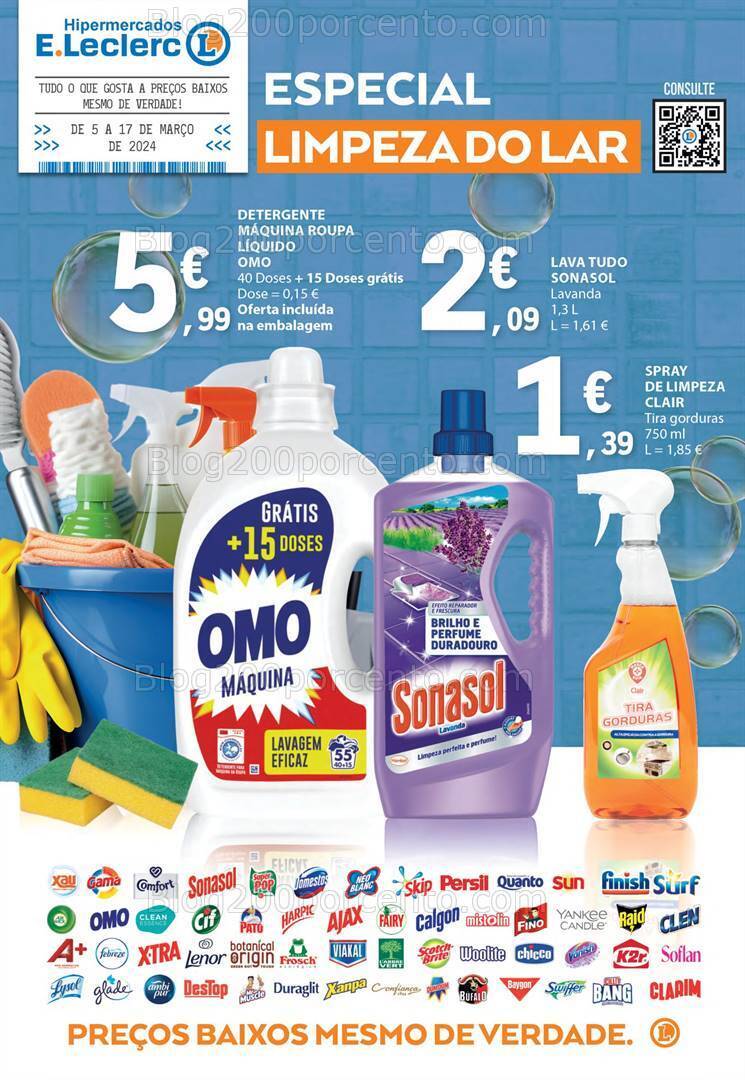 Antevisão Folheto E-LECLERC Especial Limpeza de 5 a 17 março