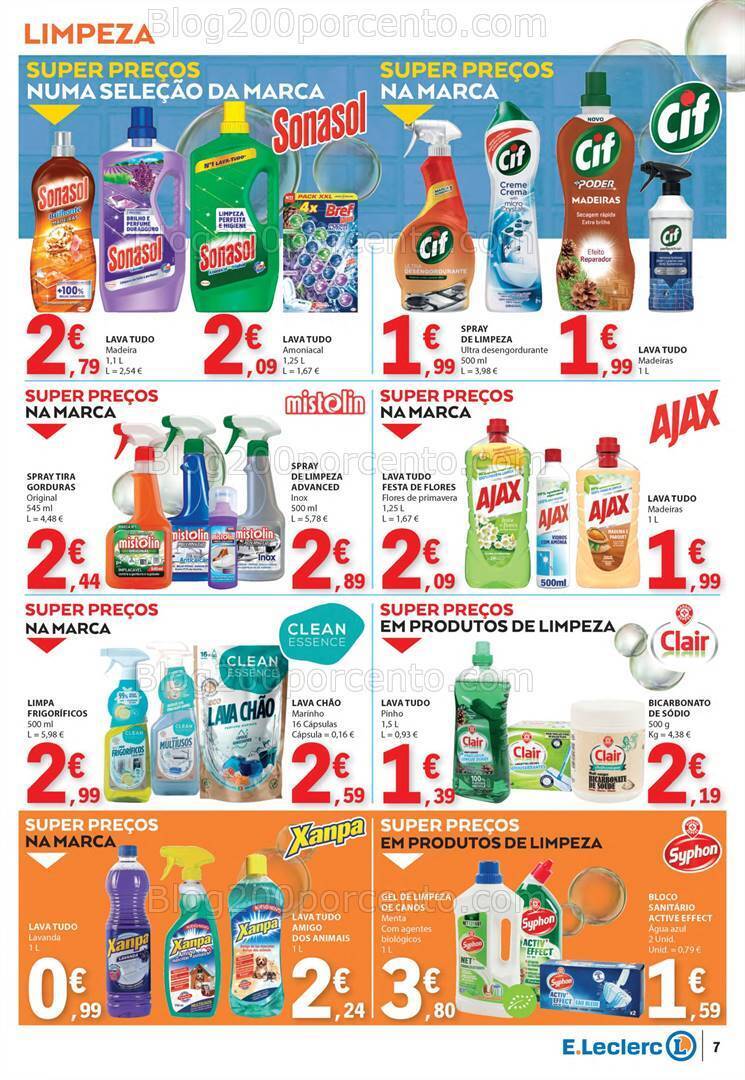 Antevisão Folheto E-LECLERC Especial Limpeza de 5 a 17 março
