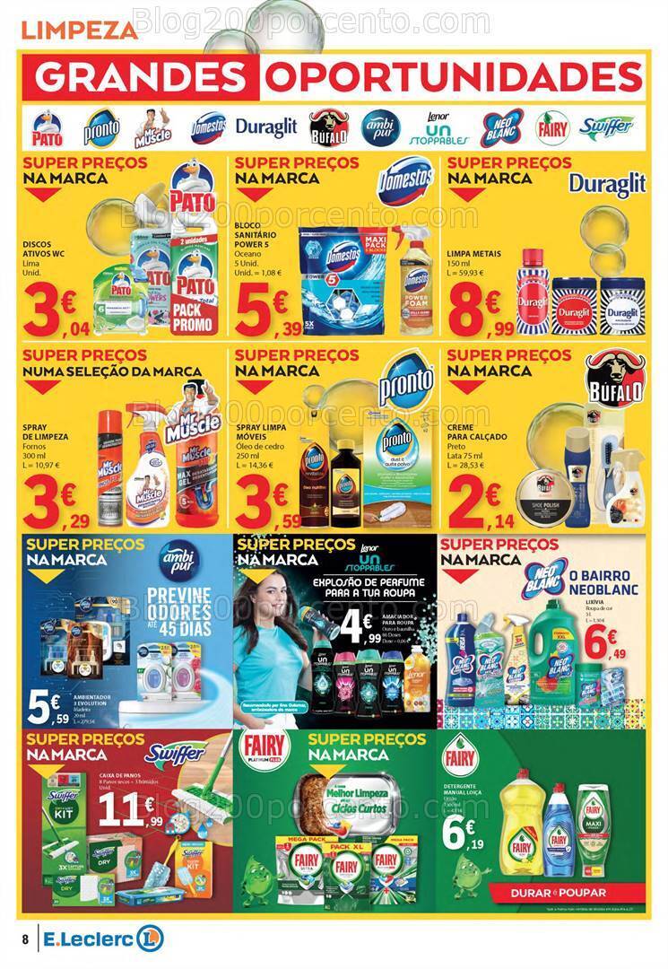 Antevisão Folheto E-LECLERC Especial Limpeza de 5 a 17 março