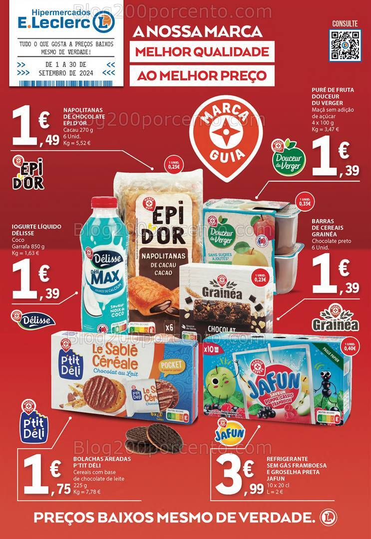 Antevisão Folheto E-LECLERC Especial Marca Guia Promoções de 1 a 30 setembro