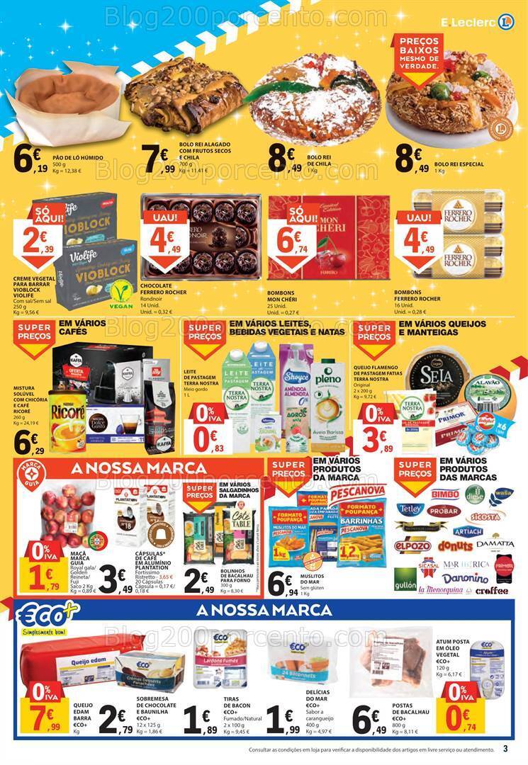 Antevisão Folheto E-LECLERC Promoções Fim de Semana - 8 a 10 dezembro