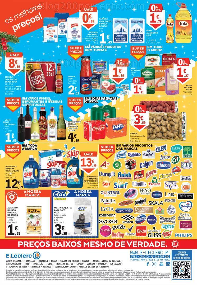 Antevisão Folheto E-LECLERC Promoções Fim de Semana - 8 a 10 dezembro