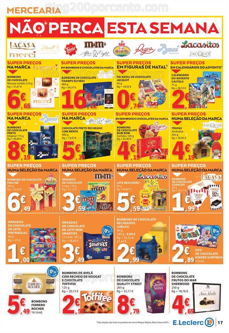 Antevisão Folheto E-LECLERC Natal Promoções de 19 a 24 dezembro
