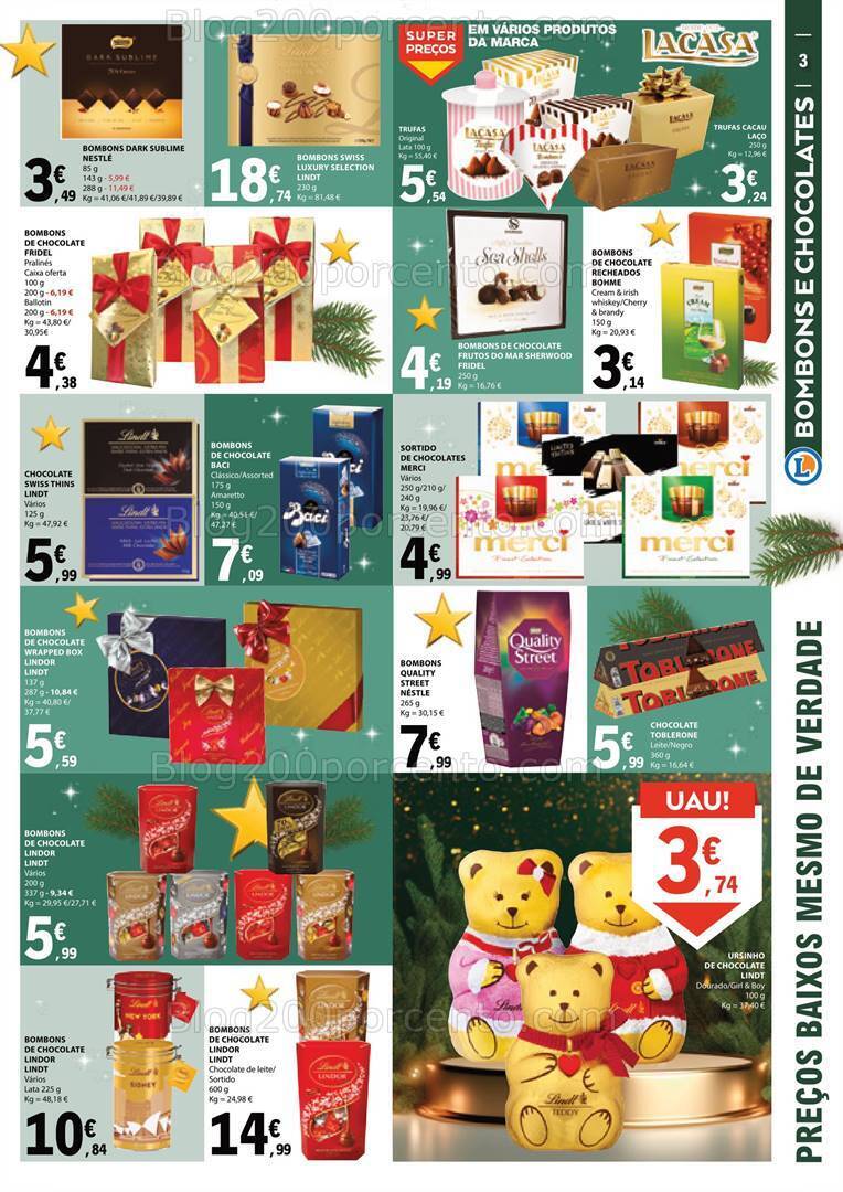 Antevisão Folheto E-LECLERC Natal Alimentar + Presentes Promoções de 5 a 17 dezembro