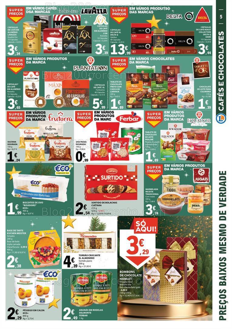 Antevisão Folheto E-LECLERC Natal Alimentar + Presentes Promoções de 5 a 17 dezembro