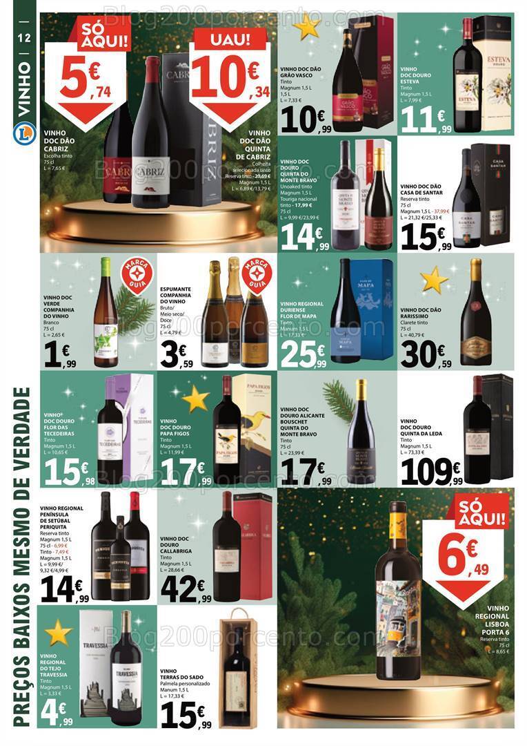 Antevisão Folheto E-LECLERC Natal Alimentar + Presentes Promoções de 5 a 17 dezembro