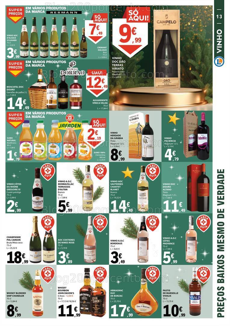 Antevisão Folheto E-LECLERC Natal Alimentar + Presentes Promoções de 5 a 17 dezembro