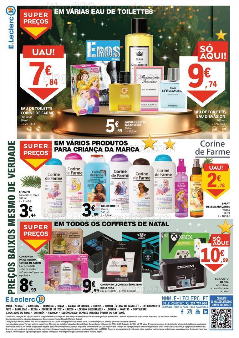 Antevisão Folheto E-LECLERC Natal Alimentar + Presentes Promoções de 5 a 17 dezembro