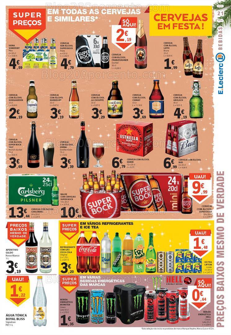 Antevisão Folheto E-LECLERC Natal e Ano Novo Promoções de 21 a 31 dezembro