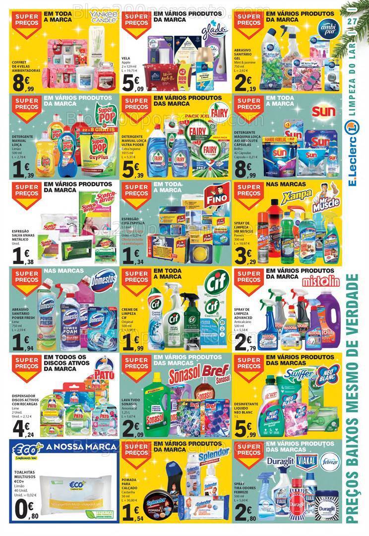 Antevisão Folheto E-LECLERC Natal e Ano Novo Promoções de 21 a 31 dezembro