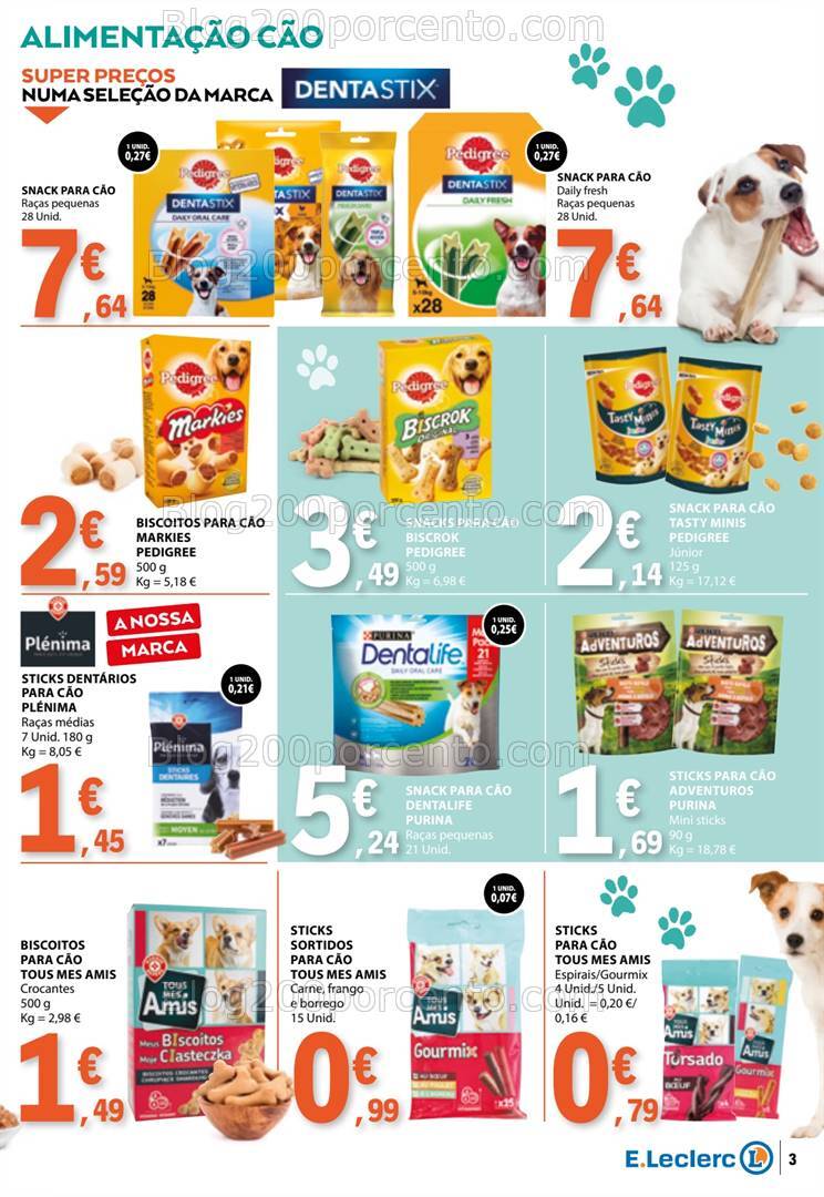 Antevisão Folheto E-LECLERC Especial Feira Animais Promoções de 1 a 13 outubro