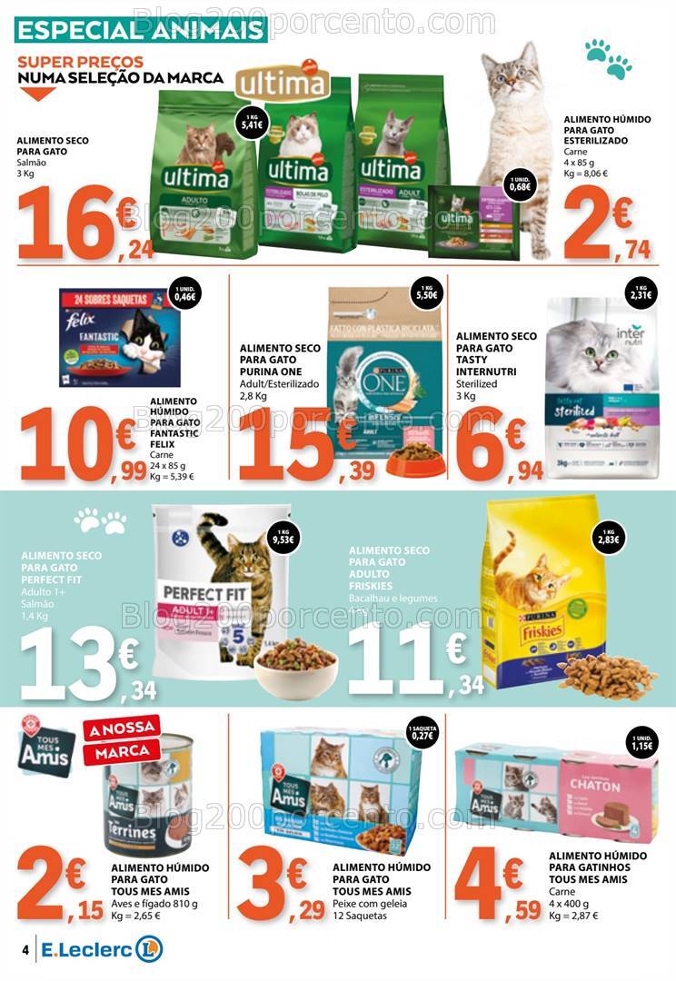 Antevisão Folheto E-LECLERC Especial Feira Animais Promoções de 1 a 13 outubro