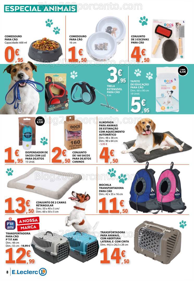 Antevisão Folheto E-LECLERC Especial Feira Animais Promoções de 1 a 13 outubro