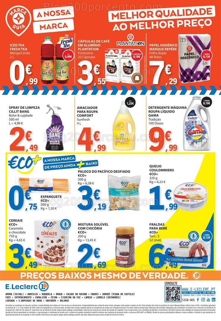Antevisão Folheto E-LECLERC Promoções Fim de Semana - 11 a 13 outubro