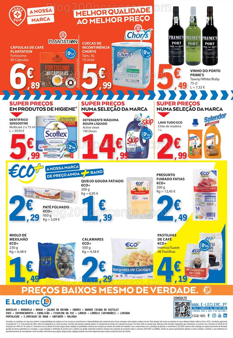 Antevisão Folheto E-LECLERC Promoções Fim de Semana 17 a 20 janeiro