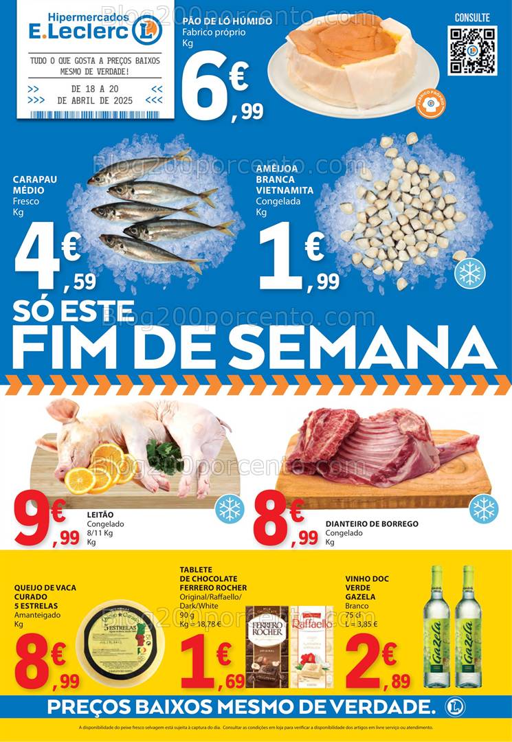 Antevisão Folheto E-LECLERC Promoções Fim de Semana - 18 a 20 abril