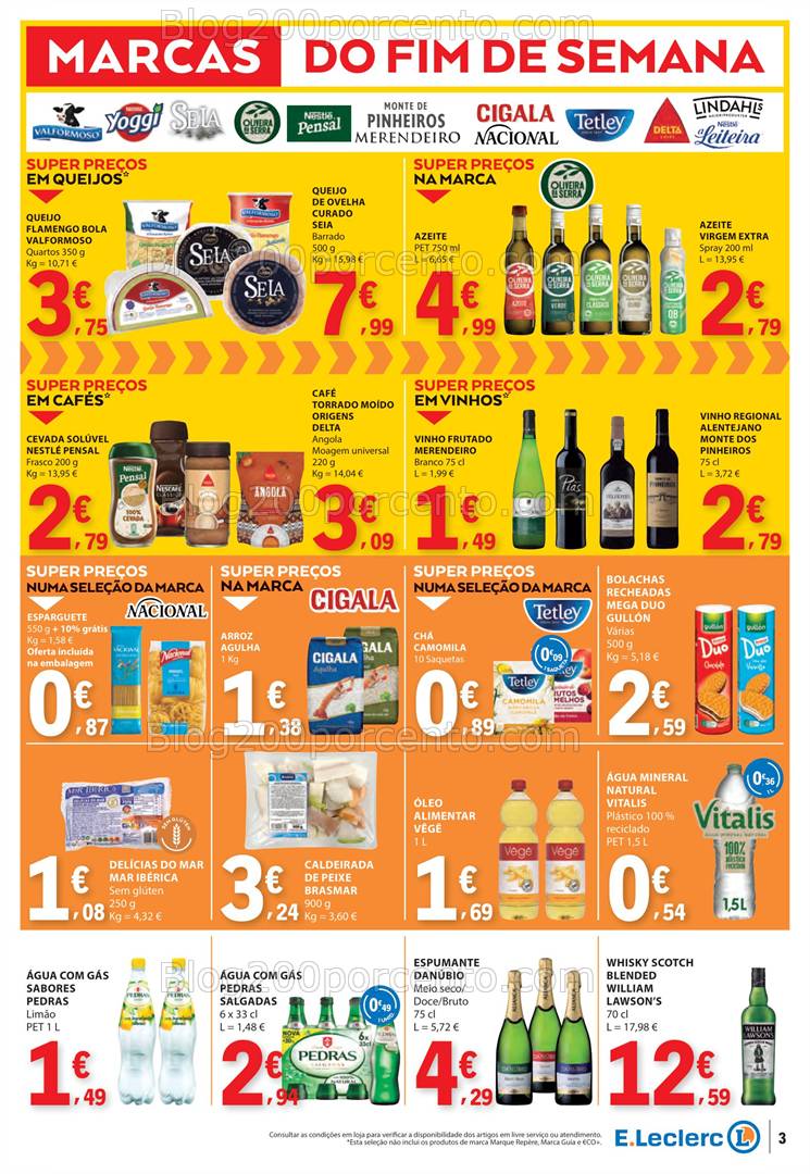 Antevisão Folheto E-LECLERC Promoções Fim de Semana - 18 a 20 abril