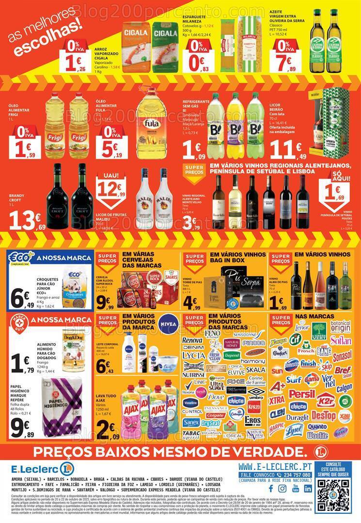 Antevisão Folheto E-LECLERC Promoções Fim de Semana - 20 a 22 outubro