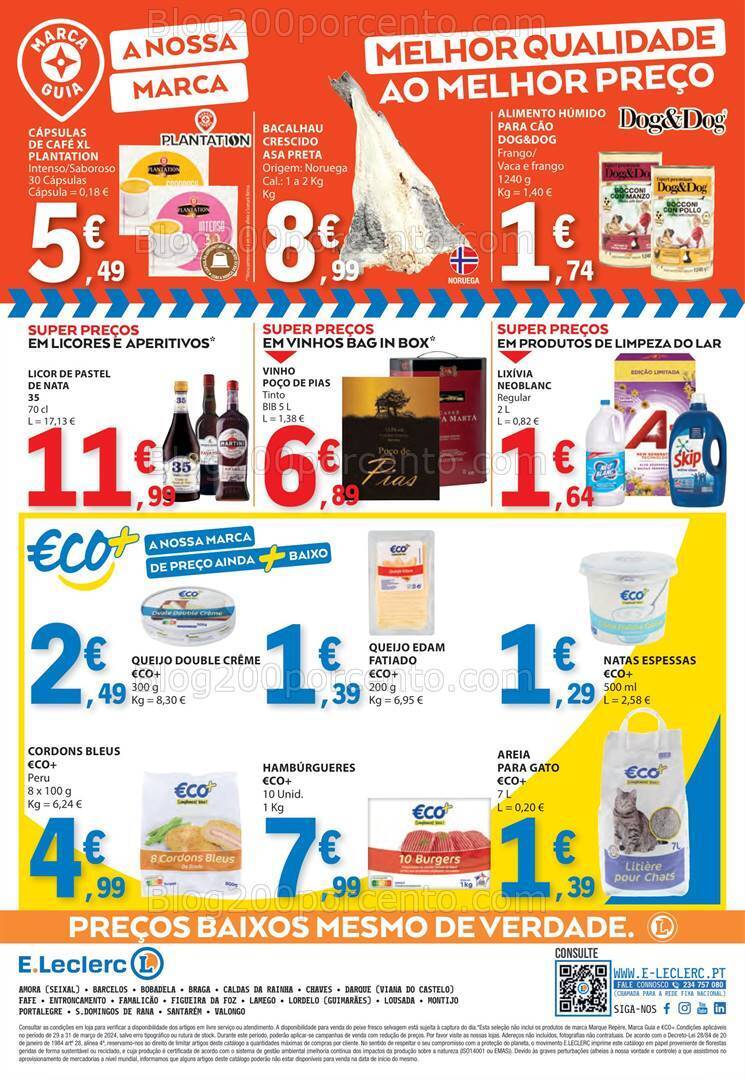 Antevisão Folheto E-LECLERC Promoções Fim de Semana - 29 a 31 março