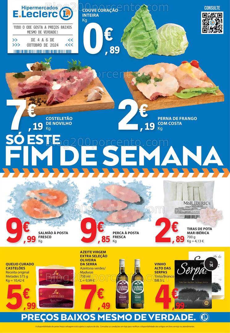 Antevisão Folheto E-LECLERC Promoções Fim de Semana - 4 a 6 outubro