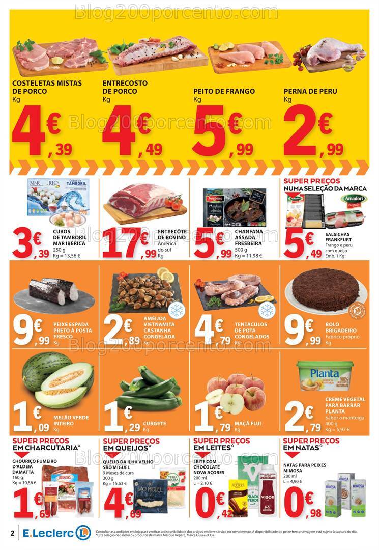 Antevisão Folheto E-LECLERC Promoções Fim de Semana - 4 a 6 outubro