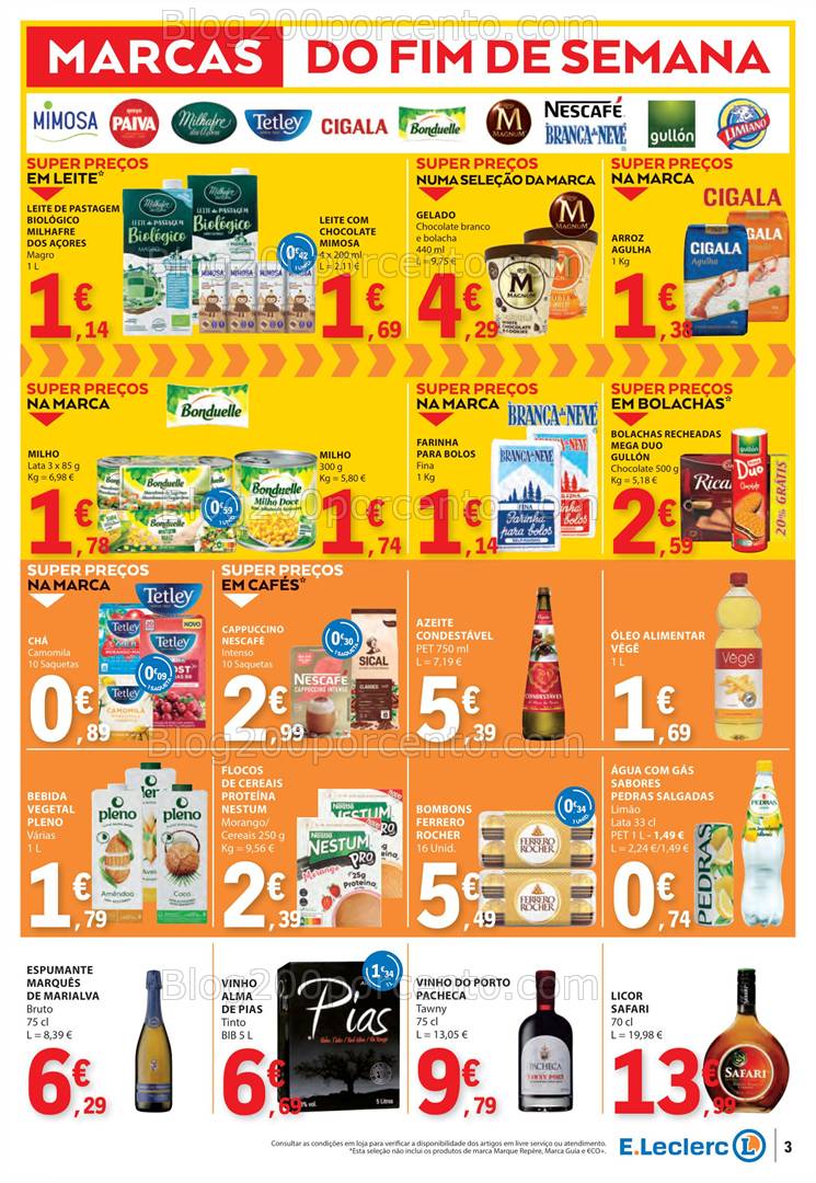 Antevisão Folheto E-LECLERC Promoções Fim de Semana - 7 a 9 março