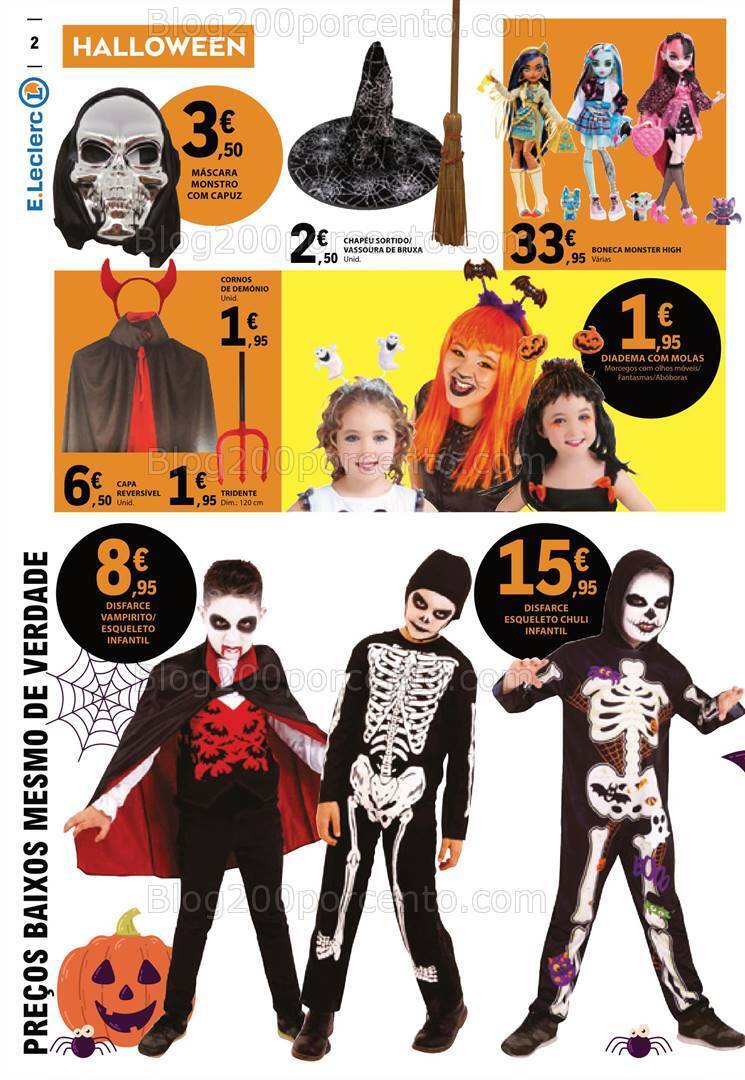 Antevisão Folheto E-LECLERC Halloween + Bazar Promoções de 12 a 25 outubro