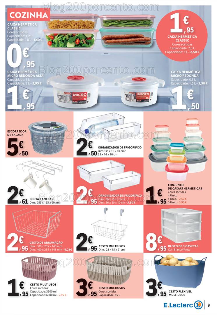 Antevisão Folheto E-LECLERC Bazar + Dia da Mãe Promoções de 24 abril a 7 maio