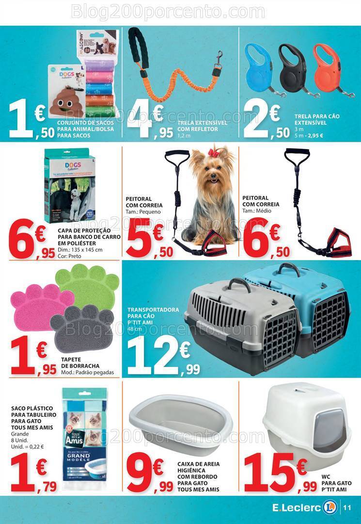 Antevisão Folheto E-LECLERC Especial Animais Promoções de 23 janeiro a 4 fevereiro