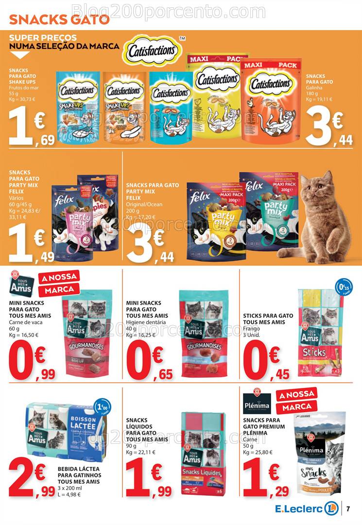 Antevisão Folheto E-LECLERC Pets Promoções de 28 janeiro a 9 fevereiro