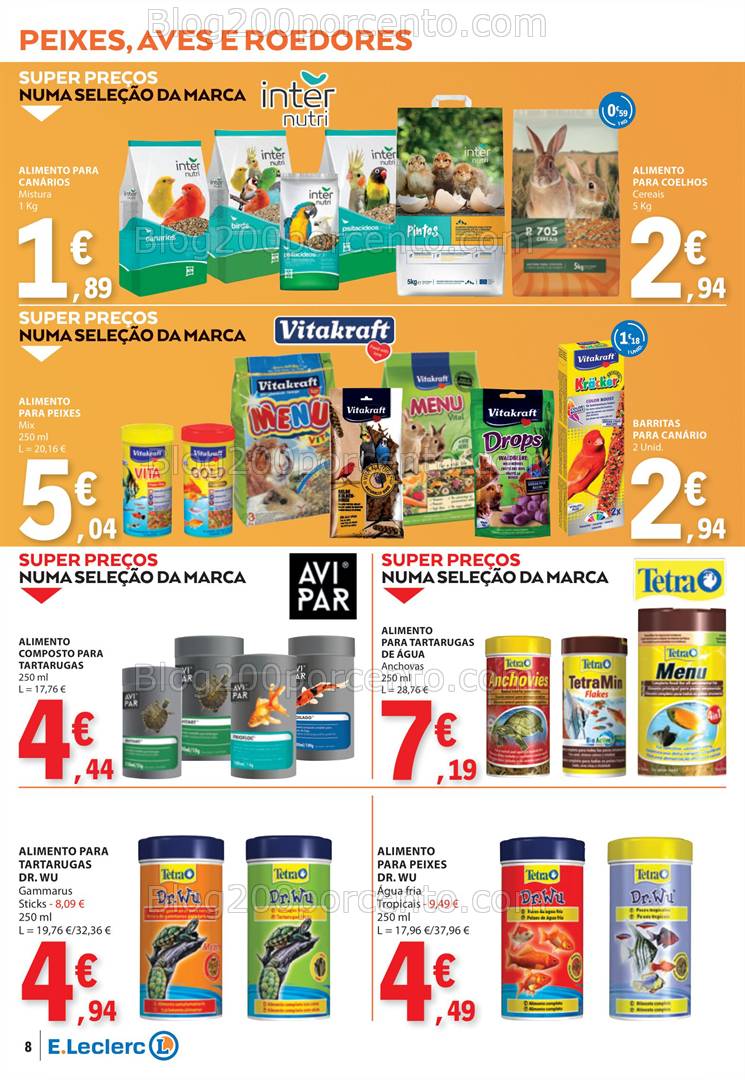 Antevisão Folheto E-LECLERC Pets Promoções de 28 janeiro a 9 fevereiro