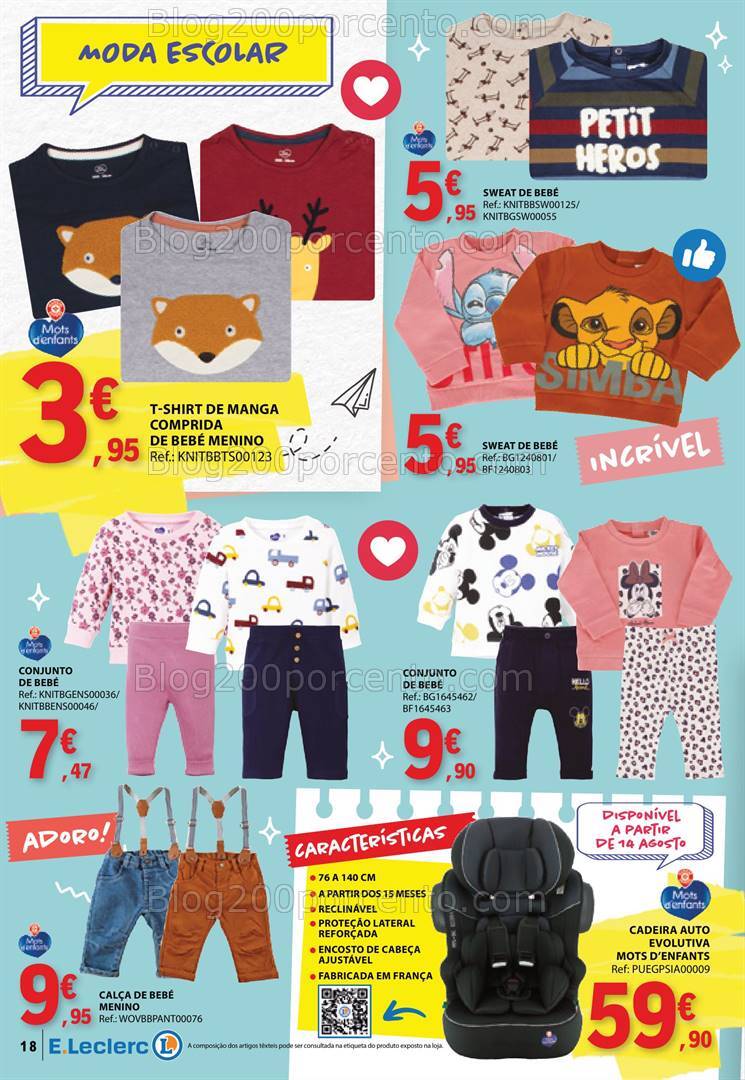 Antevisão Folheto E-LECLERC Regresso às Aulas Promoções de 6 a 25 agosto