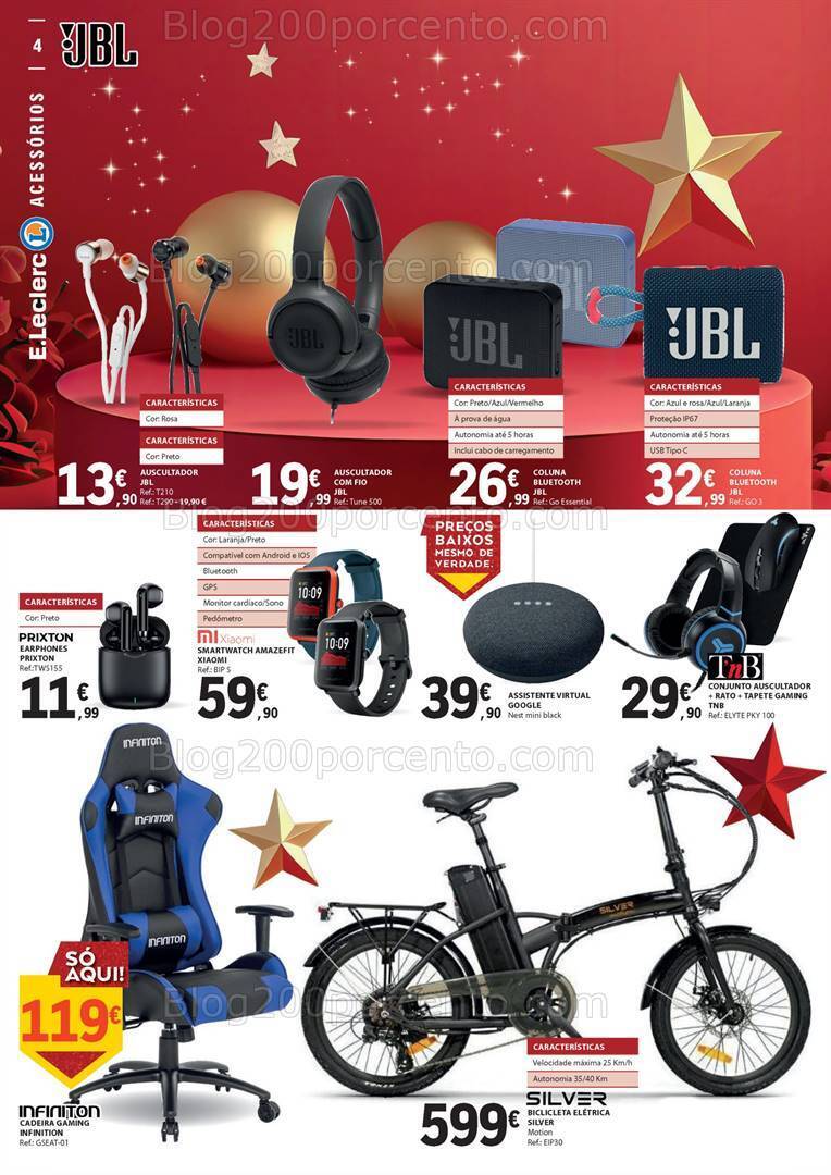 Antevisão Folheto E-LECLERC Tecnologia Natal Promoções de 28 novembro a 24 dezembro