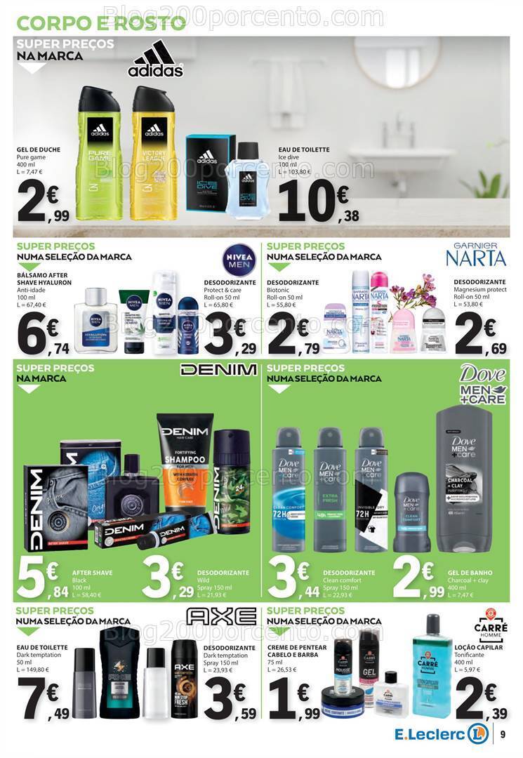 Antevisão Folheto E-LECLERC Beleza Promoções de 9 a 21 abril