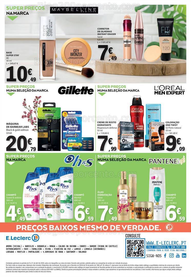 Antevisão Folheto E-LECLERC Beleza Promoções de 9 a 21 abril
