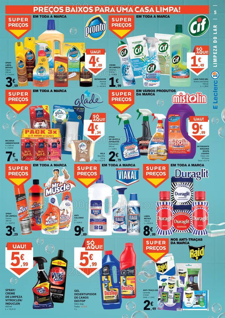 Antevisão Folheto E-LECLERC Especial Limpeza Promoções de 14 a 26 novembro