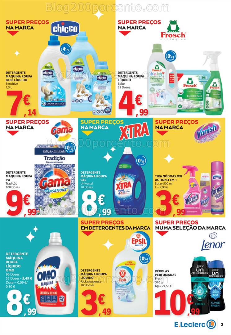 Antevisão Folheto E-LECLERC Especial Limpeza do Lar Promoções de 4 a 16 março