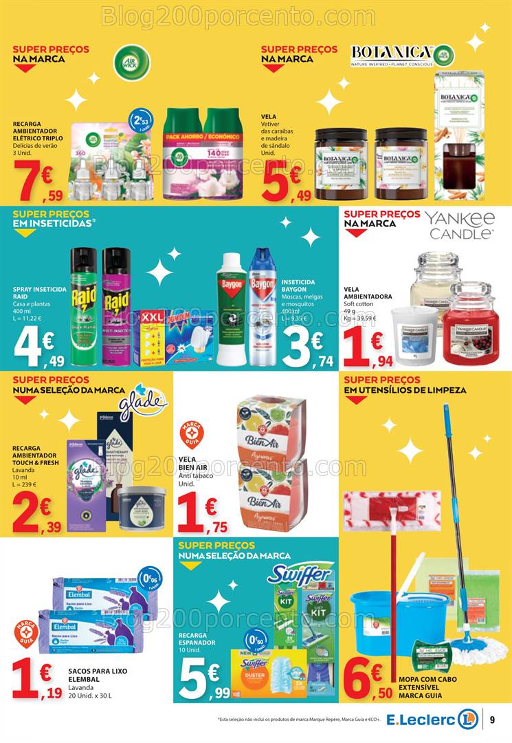Antevisão Folheto E-LECLERC Especial Bazar Limpeza Promoções de 4 a 16 março