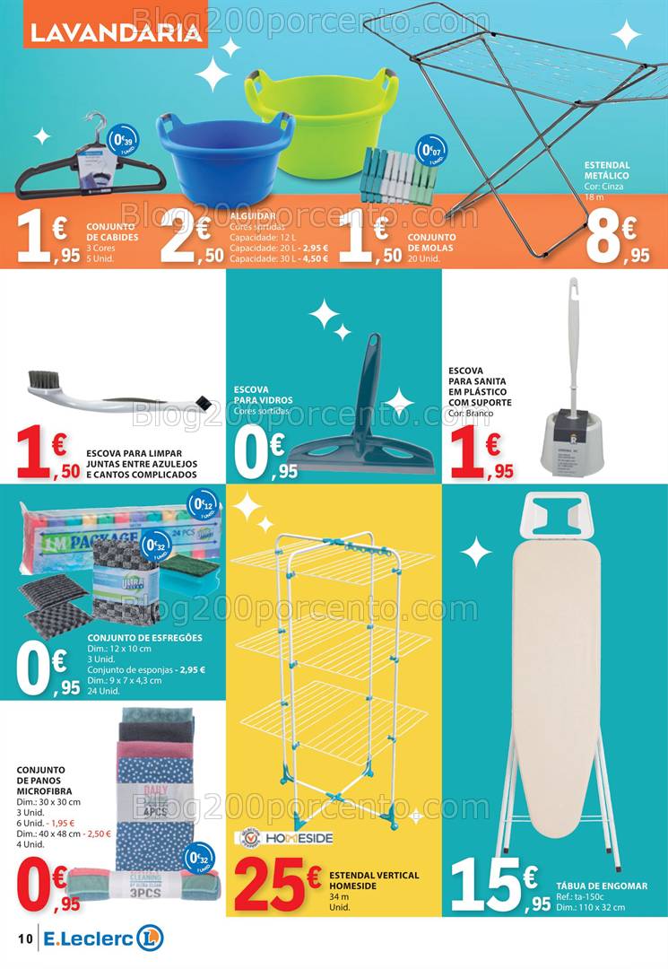 Antevisão Folheto E-LECLERC Especial Bazar Limpeza Promoções de 4 a 16 março