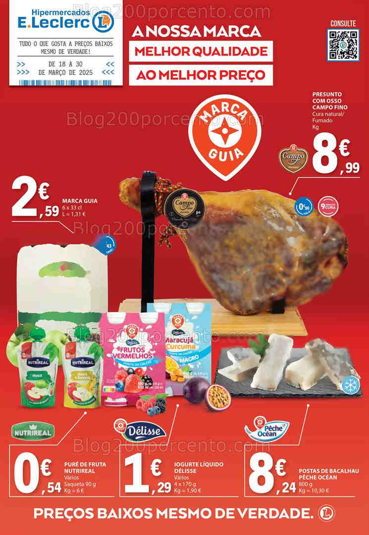 Antevisão Folheto E-LECLERC Especial Marca Guia Promoções de 18 a 30 março