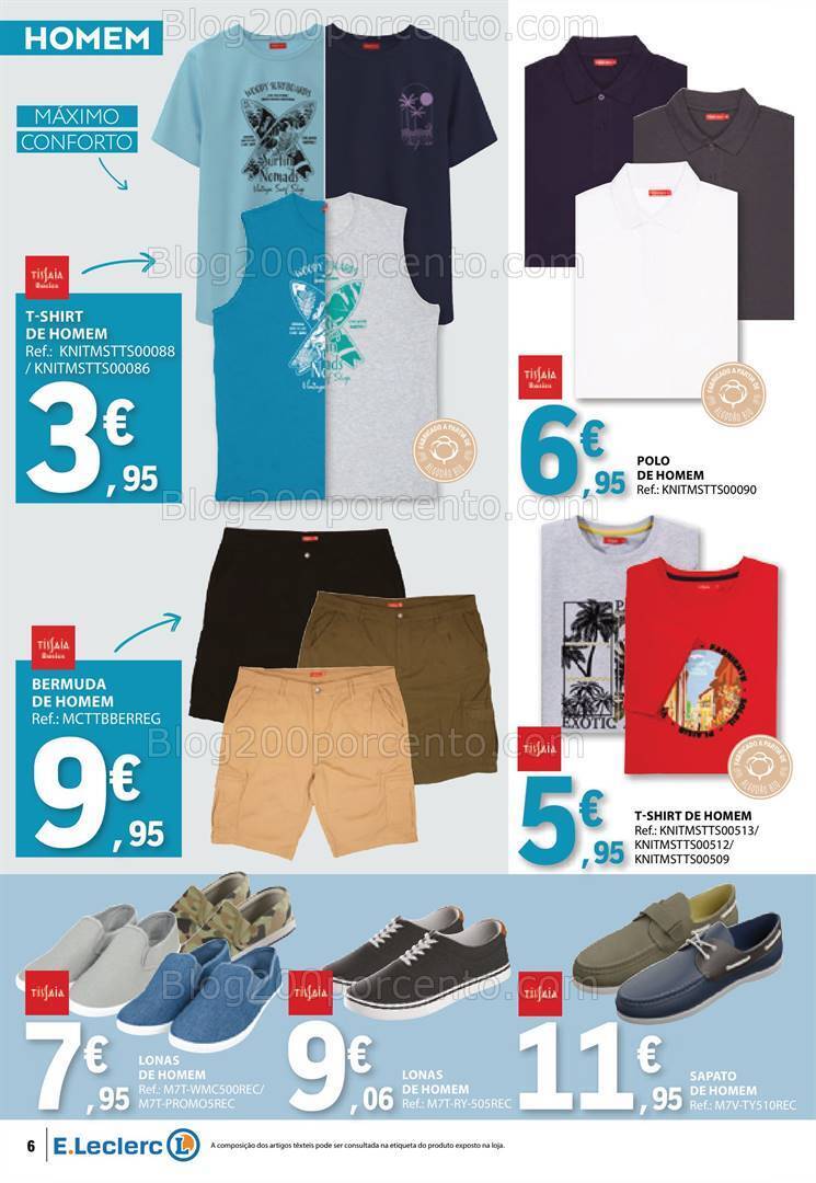 Antevisão Folheto E-LECLERC Moda Primavera - Verão Promoções de 14 a 26 maio