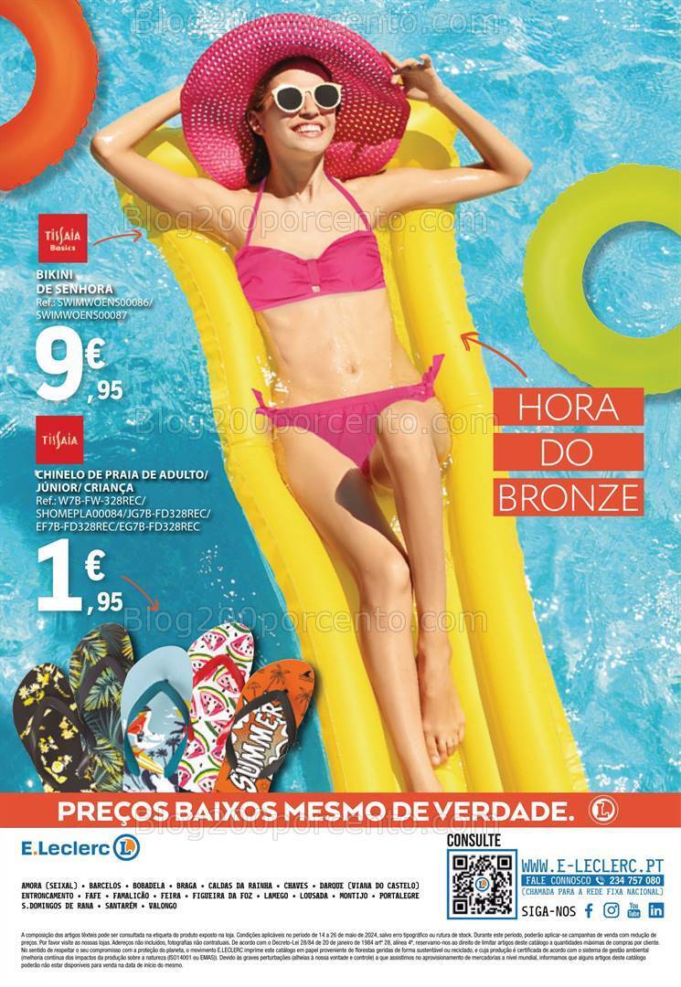 Antevisão Folheto E-LECLERC Moda Primavera - Verão Promoções de 14 a 26 maio